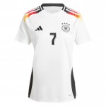 Günstige Fußballtrikots Deutschland Havertz 7 Frauens Heimtrikot EURO 2024 Kurzarm